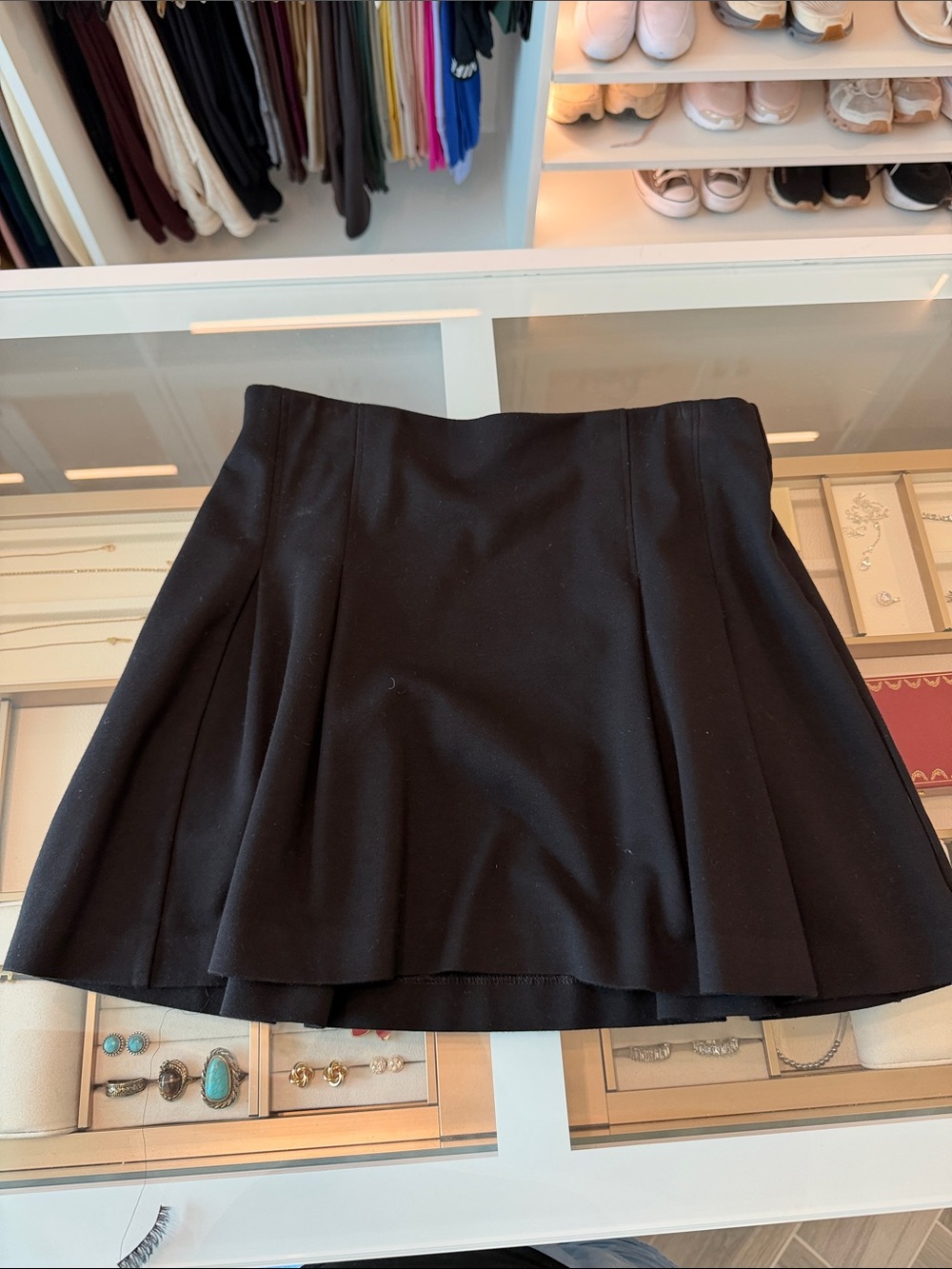 Mango Black Circle Skirt - Flared Mini